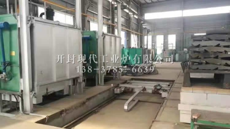 現代工業(yè)爐臺車式燃氣加熱爐